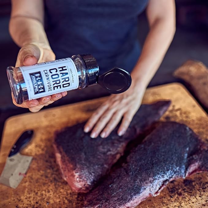 Hardcore Carnivore Black: Activated Charcoal Meat Seasoning Rub (58 oz Mega Pack) Texas-Made Blend for Steak Brisket Burgers BBQ Grilling and Smoking