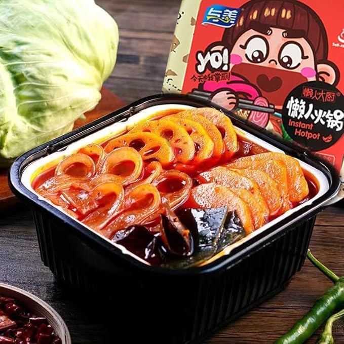 3 Pack Yumei Instant Hotpot Self-Heating 425g with Vegetable and Noodles in Like Real Life Spicy Flavor Hotpot (Spicy &amp Hot)