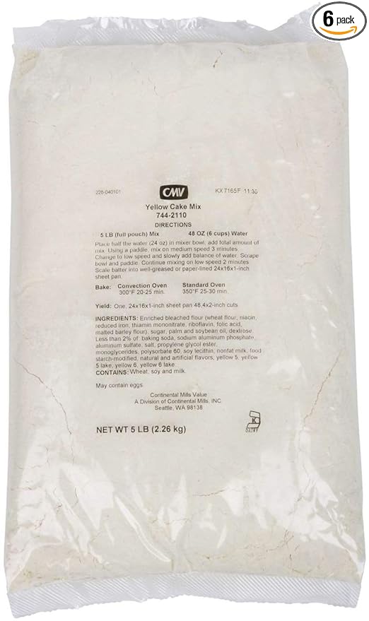 Continental Mills Yellow Cake Mix 5 Pound -- 6 per case.