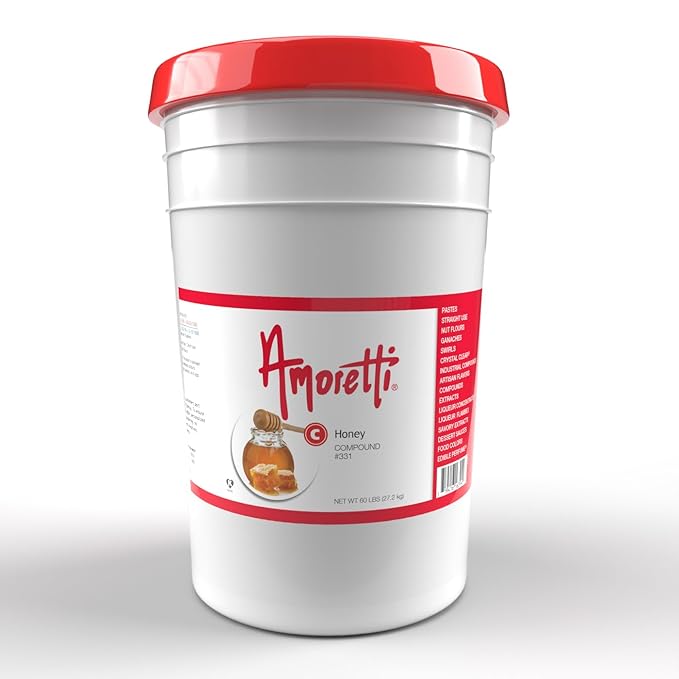 Amoretti - Honey Compound 8 oz - Natural Flavors Shelf Stable Even After Opening Certified Kosher TTB Approved Perfect for Baking Applications &amp Beverages