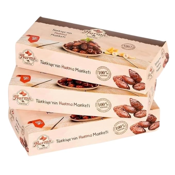 Baghdad Dates 500g - 1.10 lb Premium Turkish Dried Hurma-Dates Sweet and Soft No Added Sugar Perfect for Snacks Ramadan Iftar and Sahur Desserts