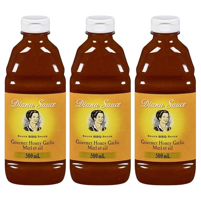 Diana Honey Garlic Barbeque Sauce 500ml 3-Pack {Imported from Canada}