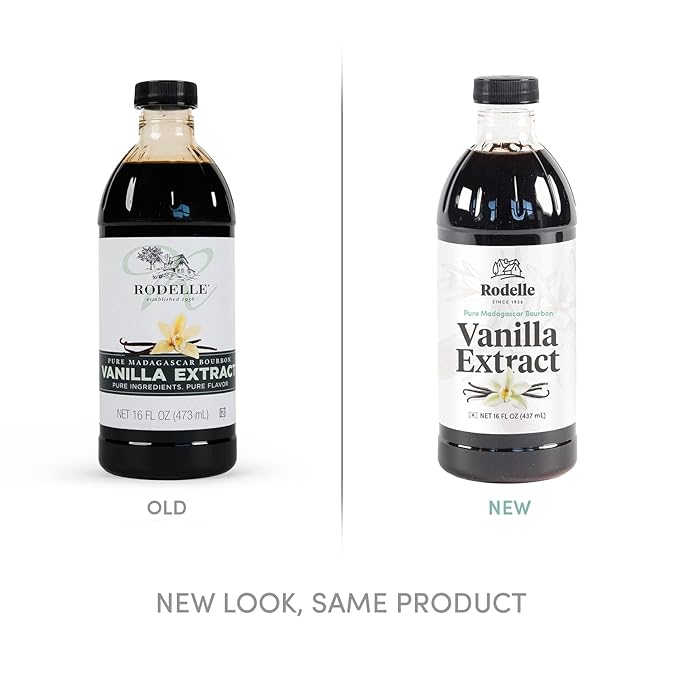 Rodelle Pure Madagascar Bourbon Vanilla Extract Gluten Free Made in USA 16 Ounce