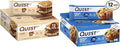 Quest S'mores (12 Count) and Blueberry Muffin (12 Count) Protein Bars Bundle High Protein Gluten Free