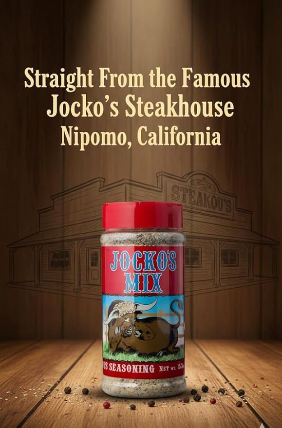 Jocko's Mix Santa Maria Style Seasoning - 15.3oz Bottle Of Tri-Tip Steak Pork and Chicken Seasoning - Santa Maria Grill - Jocko's Mix for Meat Seafood Stew &amp Vegetables
