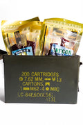 Jerky Dynasty Ammo Can Alcohol Jerky Gift Pack in a Ammo Can - Premium Whole Pieces &amp Sticks for Camping Hiking Fishing Hunting and Apocalypse Prepping - Long Shelf Life