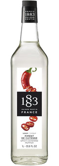 1883 Spicy Cayenne Pepper Syrup for Drinks Made in France 1 Liter Glass Bottle
