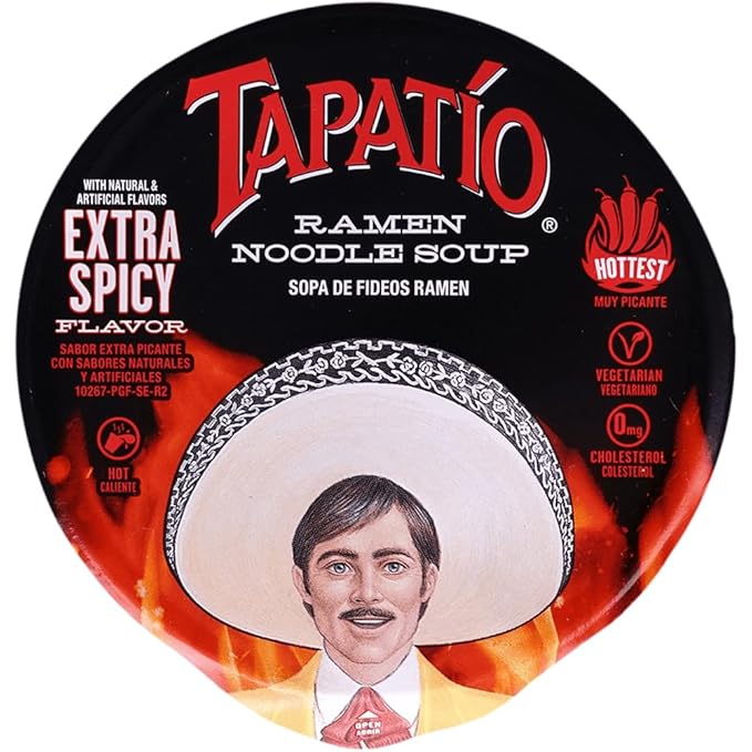 Tapatio Spicy Ramen Noodle Soup Cup - Extra Spicy Flavor - 2.29 Oz (Bulk Case of 12)