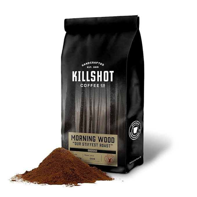 Killshot Coffee Morning Wood Dark Roast Ground Coffee - 12 Ounce Bag