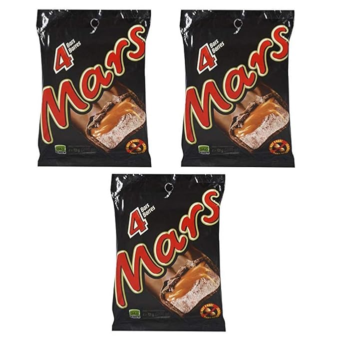 12 Mars Chocolate Bars FULL SIZE (3 Packs of 4 Chocolate Bars) {Imported from Canada}