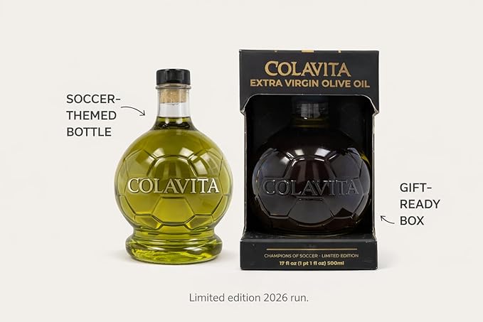Colavita 2026 Champions of Soccer Extra Virgin Olive Oil – Limited Edition Italian Collector Bottle