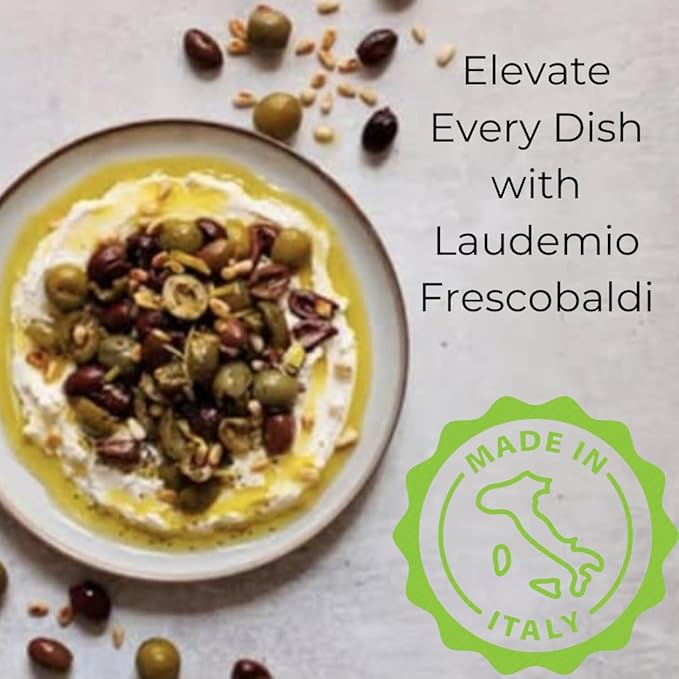 FRESCOBALDI Laudemio Extra Virgin Olive Oil 16.9 FL Oz 500ml Premium Award Winning Product of Tuscany Italy Fruity &amp Peppery Flavor Smooth &amp Robust Low Acidity Rich in Polyphenols