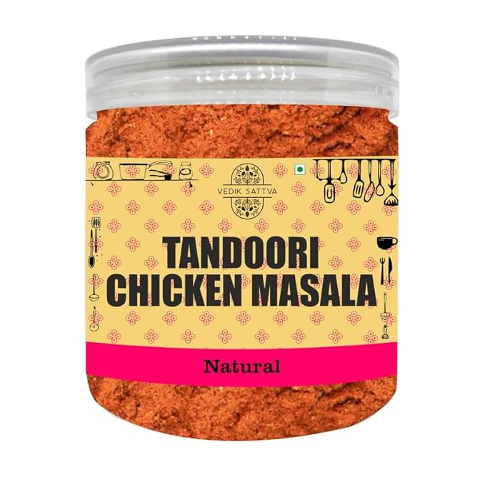 Vedik Sattva Natural Tandoori Chicken Masala 7.05 OZ / 200 GM | Pack Of 1 Box