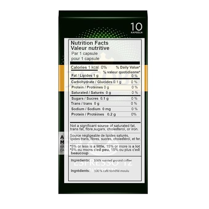 Jacobs Espresso 12 Ristretto 10x10 CAPSULES Coffee Capsules Compatible with (057 USD/1 CAP)