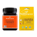 Bundle - Wedderspoon Raw Premium Manuka Honey KFactor 16 (35.2 Oz) and Manuka Honey Drops Lemon &amp Bee Propolis (4 Oz)