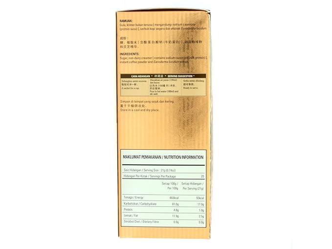 Ganocafe 3in1 dark roast Whole Bean Coffee (3 Boxes 60 Sac)
