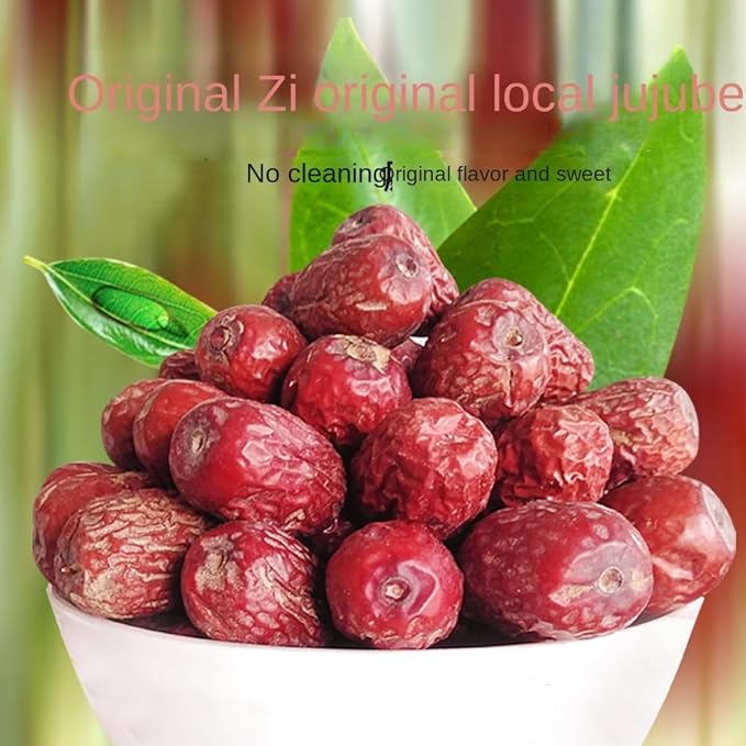 Zercumm First Class Gray Jujube 500G Uncleaned with Soil Large Red Jujube Bulk Meat Thick Sweet Dried Gray Jujube
