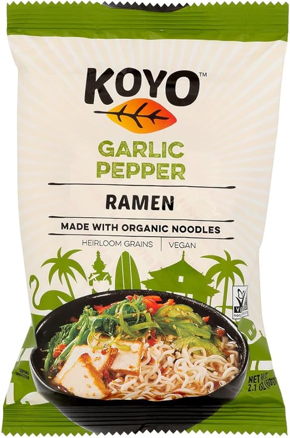 Koyo Garlic Pepper Ramen 2.1-Ounce (Pack of 12)