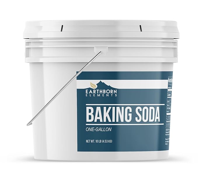 Earthborn Elements Baking Soda (1 Gallon) Sodium Bicarbonate Cooking Cleaning &amp Deodorizing (Pack of 2)