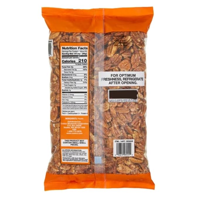 Premium Pecans Halves and Pieces – Fresh Pecan Halves Pecan Pieces &amp Chopped Pecans for Baking Cooking &amp Snacking 2 Lbs. With Mini Scooply Scoop