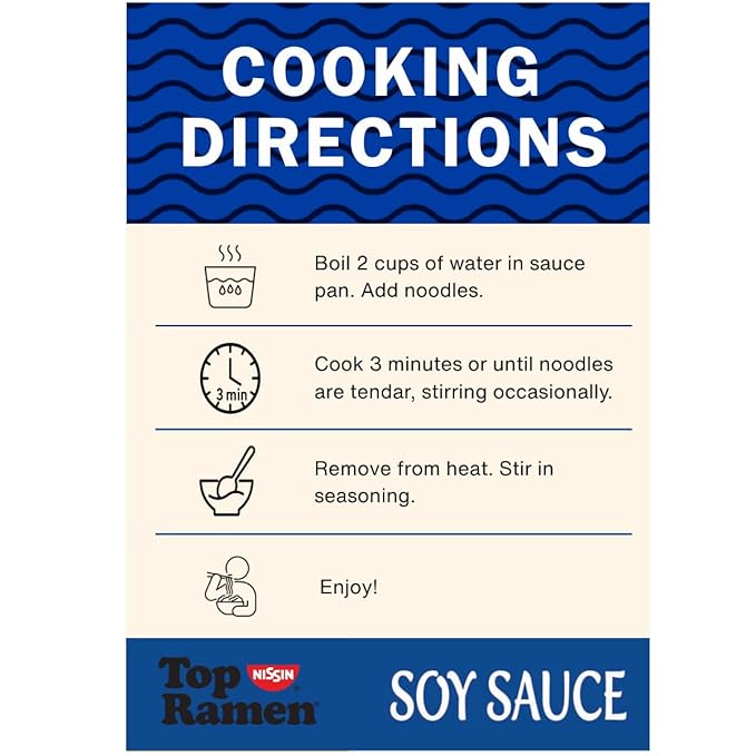 Nissin Top Ramen Noodle Soup Soy Sauce 3 Ounce (Pack of 48)