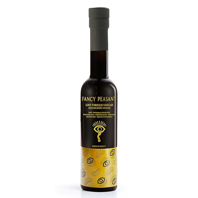 Fancy Peasant Aged Balsamic Vinegar 200ML Organic Vinegar for Cooking Traditional Greek Balsamic Vinaigrette