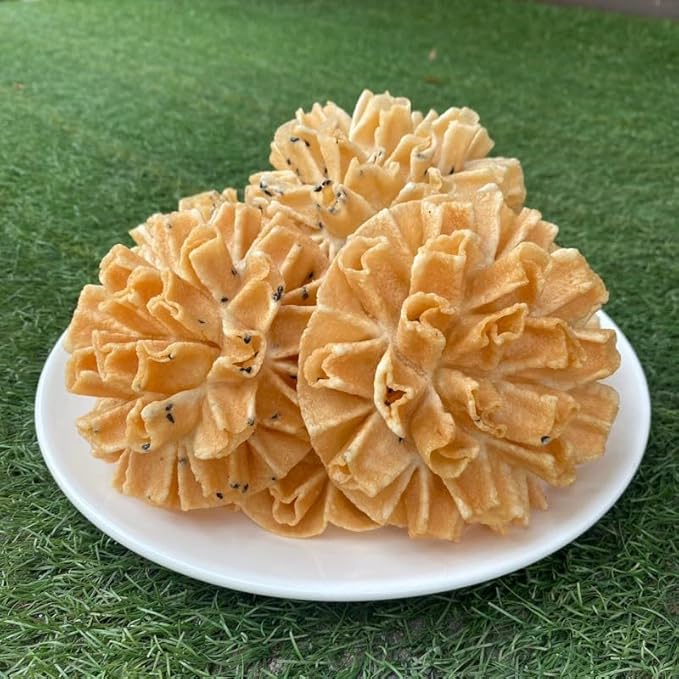 เชฟจ๋า Traditional Thai Flower Cookie Mix - Crispy Dok Jok Lotus Blossom Cookie Premix - Authentic Southeast Asian Pastry Batter - 150g
