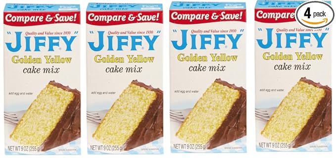 Pack Of 4 Golden Yellow Cake Mix 9 oz.