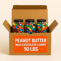 Peanut Butter Milk Chocolate Candy 10 lbs – Fun Family Treat Box Perfect for Sharing Parties &amp Gifting – Colorful Peanut Butter Filled Chocolates Christmas - Valentines And Easter candy