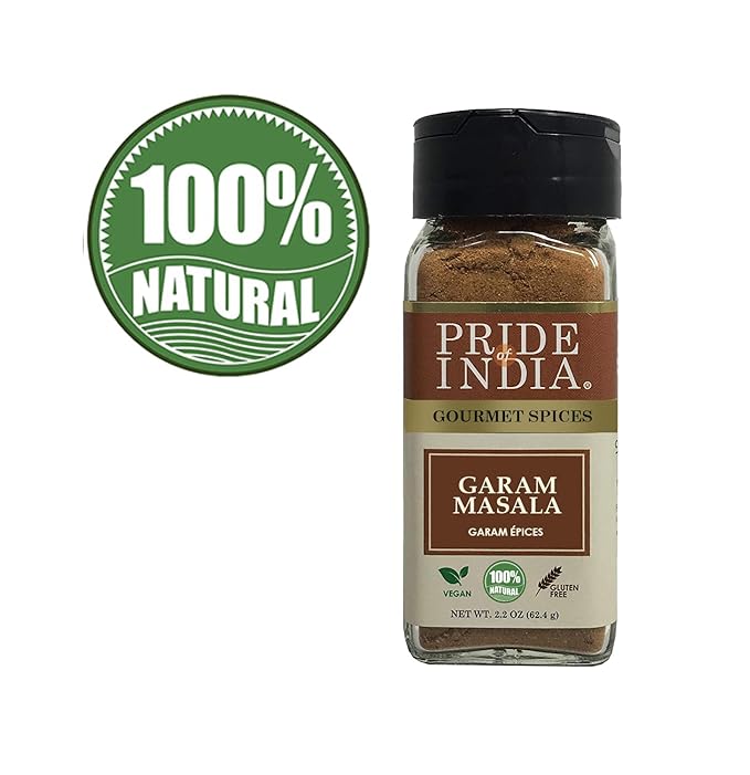 Pride of India - PACK of 6 - Garam Masala Ground – Warming Spice Blend for Variety of Non-Veg &amp Veg Dishes – Flavorful Mix for Curries and Pilafs - 2.2 oz. Small Dual Sifter Bottle