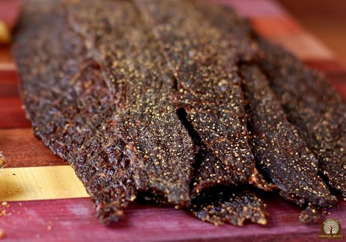 Mahogany Smoked Meats: Peppered Buffalo Jerky - 8oz