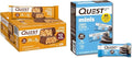 Quest Nutrition Crispy Chocolate Peanut Butter Hero Protein Bar 18g Protein 1g Sugar 3g Net Carb Gluten Free Keto Friendly 12 Count and Mini Cookies &amp Cream Protein Bars High Protein Low Carb Keto