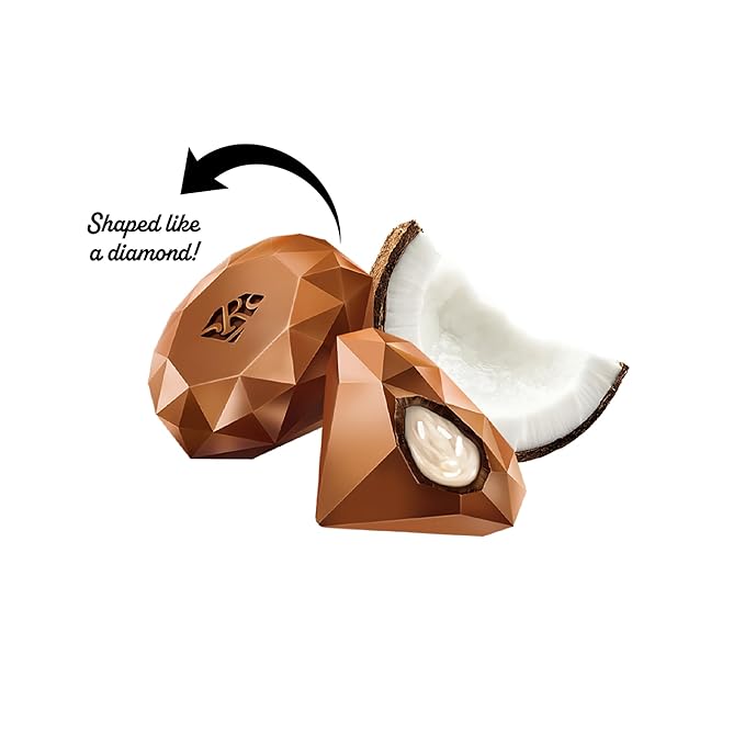 RED Delight®™ Milk Chocolate Diamond Truffles - with Coconut Filling (7 Boxes (4.66 OZ EACH))