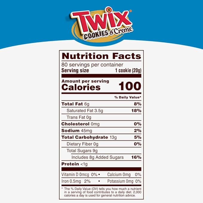 TWIX Cookies &amp Creme Chocolate Cookie Bar Candy 4 To Go Size 2.87-Ounce (Pack of 20)
