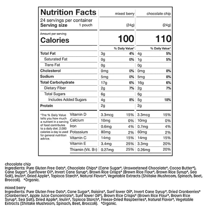 Made so Good Organic Granola Bites Mixed Berry and Chocolate Chip 24 Servings 20.3 oz