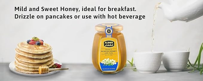 ALSHIFA Natural Honey 17.63oz (500g) | Pack of 3 | Raw Unpasteurized &amp Pure | 100% Pure Wildflower| No Added Sugar | Glass Bottle