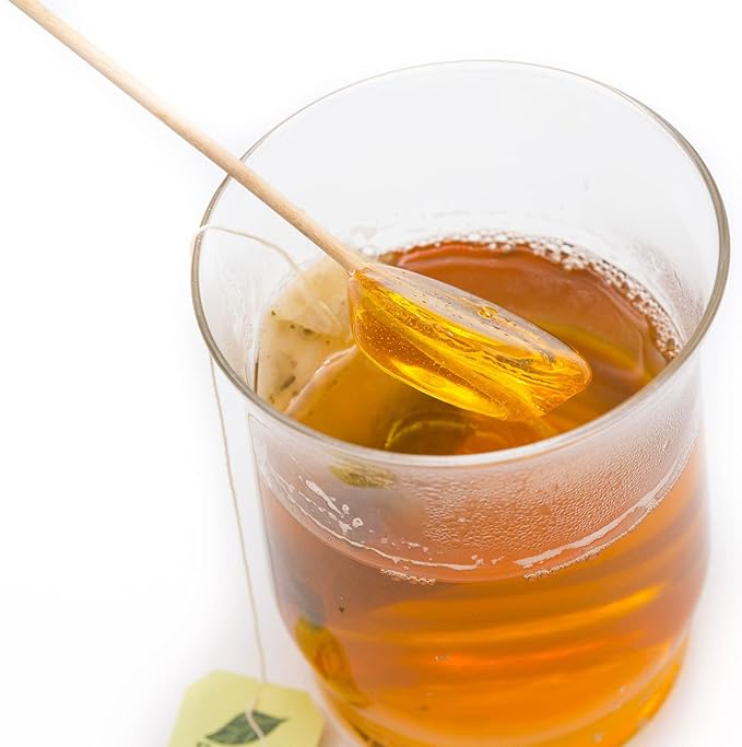 Sweet Stirs Original Flavored American Honey Spoons on Wooden Sticks Gift Pack of 10 (Clover)