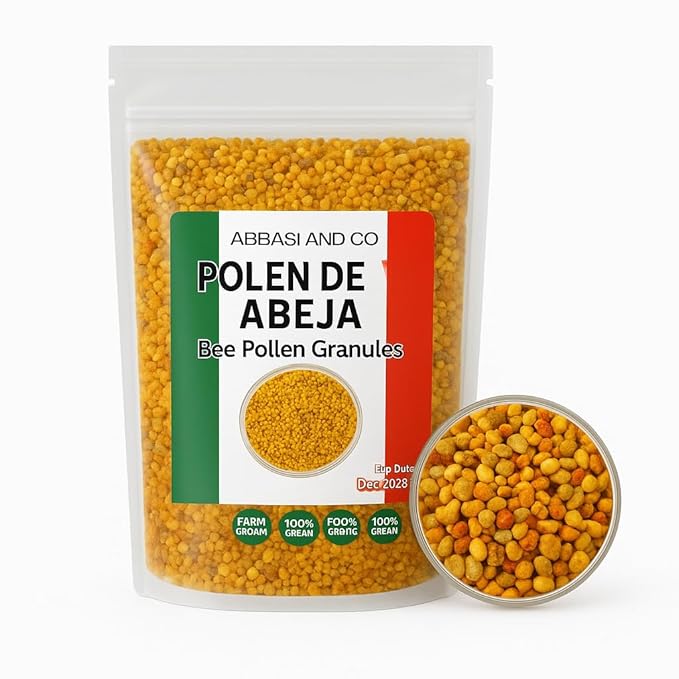 Premium Bee Pollen Granules 100% Natural Pure Honey Bee Pollen Raw Sweet Rich Flavor | Polen de Abeja 100% Natural IMPORTED FROM MEXICO NON GMO (1Lb)