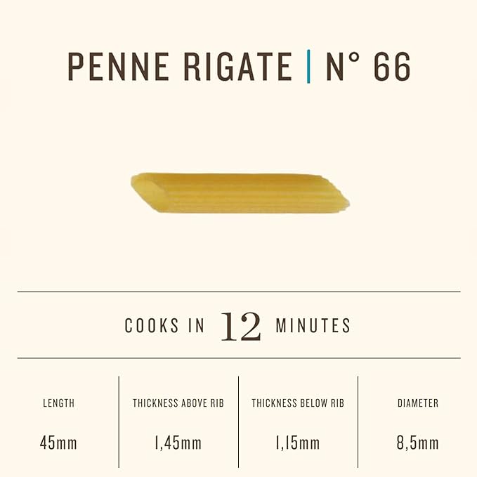 Rummo Italian Pasta GF Rigatoni No.50 -Always Al Dente Certified Gluten-Free Made In Italy (6 Pack 12oz Each)
