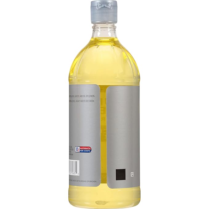 McCormick Culinary Pure Lemon Extract 32 fl oz - One 32 Fluid Ounce Bottle of Lemon Flavoring Extract with Fresh Lemon Flavor Use in Fillings Mousses Custards and More