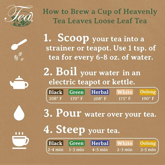 Heavenly Tea Leaves Assorted Tea Sampler Loose Leaf Tea Sampler Gift Set 9 Assorted Organic Loose Leaf Teas &amp Herbal Tisanes (Approx. 90 Servings) - Variety Pack Assortment of High to No Caffei