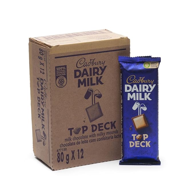 Welkom USA Famous Spoon with Cadbury Dairy Milk Top Deck (12 pack X 80g bars)