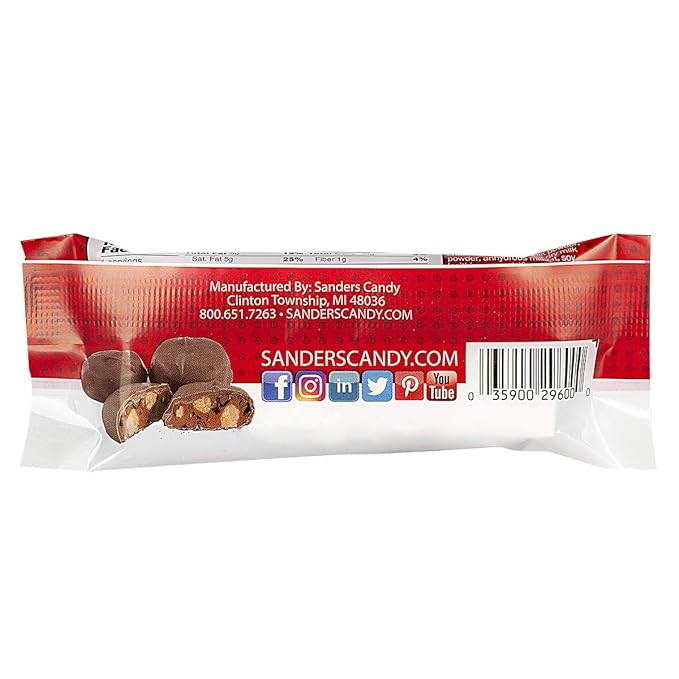 Sanders Milk Chocolate Cherry Almond Caramels Gift Individually Wrapped 3 Piece Set (24 Count)