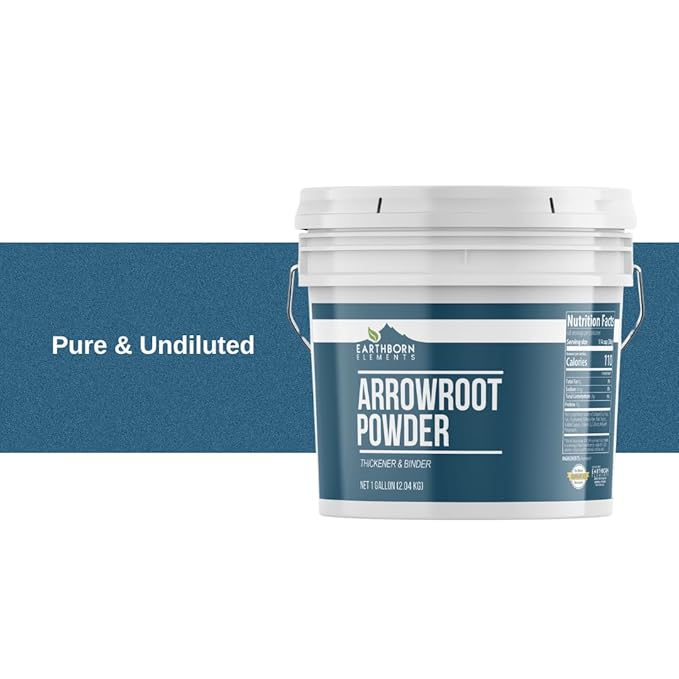 Earthborn Elements Arrowroot Powder 1 Gallon Thickener &amp Binder Corn Starch Alternative