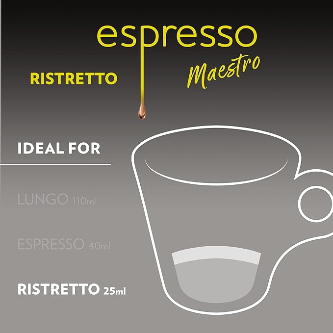 Lavazza Espresso Maestro Ristretto Aluminum Capsules Compatible with Nespresso* Original MachinesDark Espresso RoastArabica and Robusta Blend (120 Total Capsules)10 Count(Pack of 12)