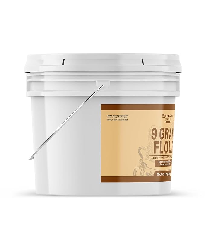 Unpretentious 9 Grain Flour 1 Gallon Bread &amp Dough Storable Fresh Homemade Bread (80 Ounce)