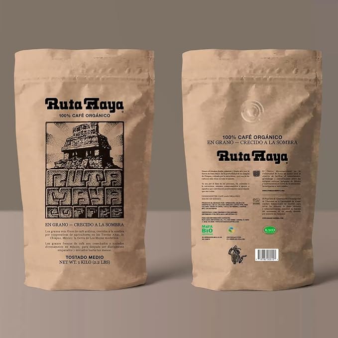 Ruta Maya Organic Coffee Medium Roast 2.2 Pounds
