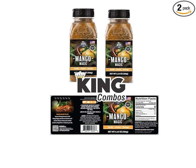 Pit Boss Grill Seasoning &amp Rub Magic Mango 5.0 0z pack of 2 + King QR Code