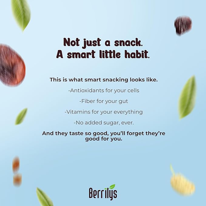 Berrilys Dried Fruit Mix USDA Organic 1 Lb of Diced Figs Apricots White Mulberries Sultanas Sour Cherries - No Sugar Added Non-GMO Perfect for Baking Oatmeal Trail Mix &amp Snacking