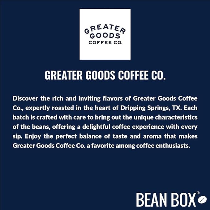Bean Box Sampler - Roasted by Greater Goods Co. 3-Pack Freshly Ground Gourmet Coffee